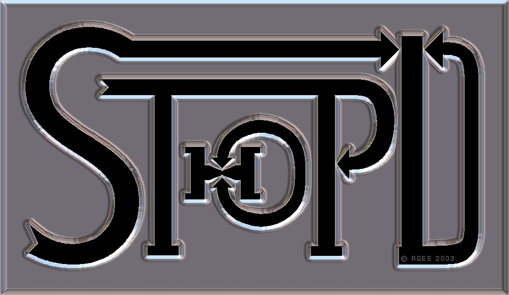 Stop Terrible Human OverPopulation Disasters Logo Chrome © RGES