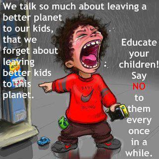 cartoon Leave better kids for our future planet