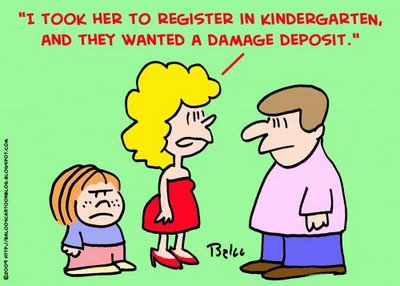 cartoon Kindergarten wanted damage deposit