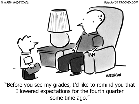 cartoon School grade and lowered expectations