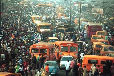 Nigeria overpopulated traffic