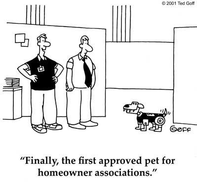 Dog species approved by Homeowner Association