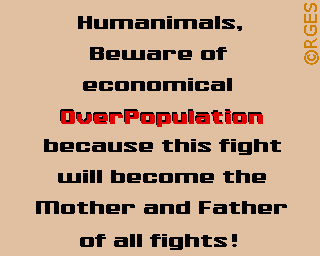 Beware Human Over Population Fight © RGES