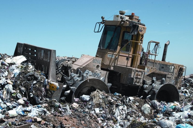 Landfill compactor Clean up your mess