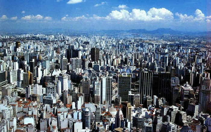 Sao Paulo overpopulated sky scrapers